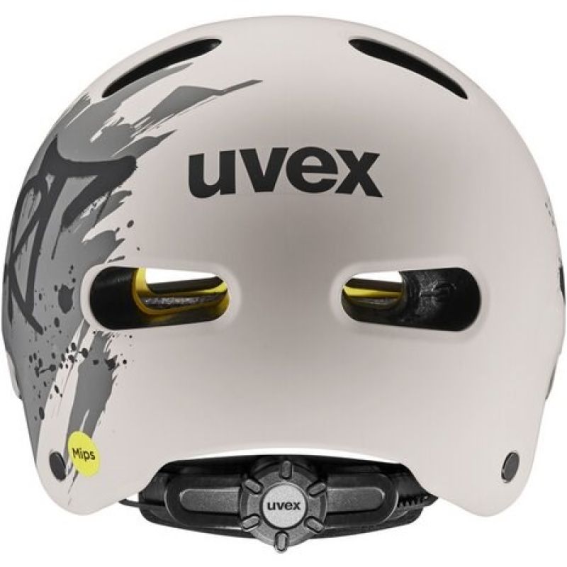5. UVEX Kid 4 Style MIPS Kinderfahrradhelm, Schmutzig Warmgrau