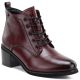 6. Damen-Schnürstiefeletten aus Leder mit hohem Absatz, bordeauxrot, Vinceza EN27-133107