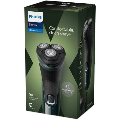 8. Philips Rasierer Serie 3000X X3002/00 Nass- und Trockenrasierer