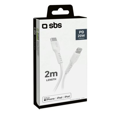 4. SBS TECABLELIGTC2W USB-C – Lightning Kabel 2 m – Weiß