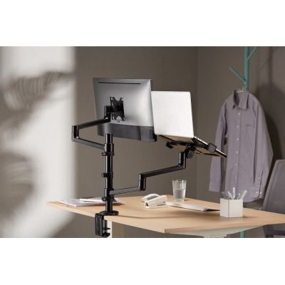 20. GEMBIRD Verstellbarer Schreibtischarm/Monitorhalterung + Notebookständer 17-32 Zoll, VESA 100x100 mm, bis zu 8 kg