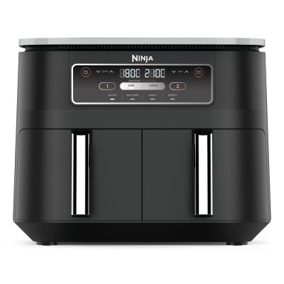Ninja AF200EU Doppelfritteuse 7,6 l, autonom, 2400 W, Heißluftfritteuse, Schwarz