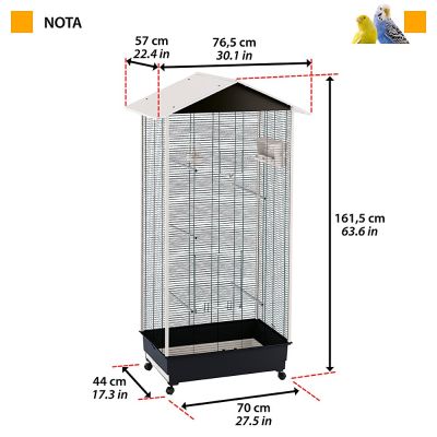 2. FERPLAST Nota - Vogelvoliere - 161,5 cm