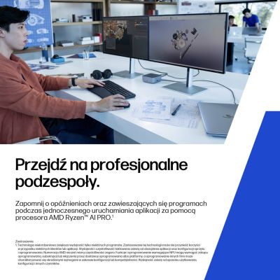 8. HP ZBook 8 G1ak 14 Ryzen AI 7 PRO 350 14,0" WUXGA IPS 400 Nits AG 16 GB DDR5 5600 SSD 1 TB Radeon 860M Kamera IR 5 MPx 62 Wh Windows 11 Pro 3 Jahre Vor-Ort-Service