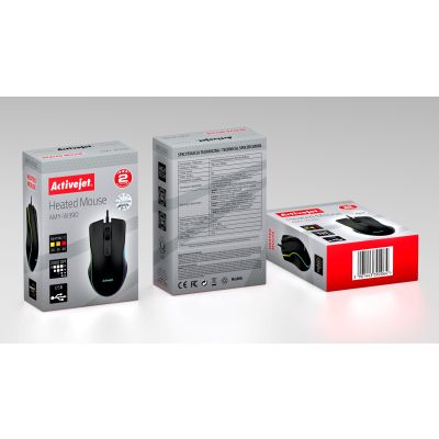 12. Activejet USB AMY-W390 Beheizbare Kabelmaus; 30 °C / 35 °C / 40 °C