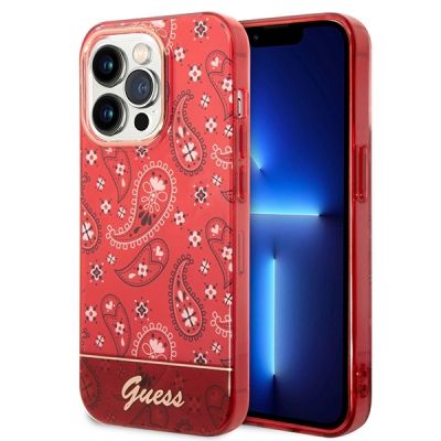 Guess GUHCP14XHGBNHR iPhone 14 Pro Max 6,7" rot/rot Hardcase Bandana Paisley