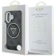 8. Guess IML Metal Glitter 4G Circle Triangle MagSafe Case für iPhone 16 - Schwarz