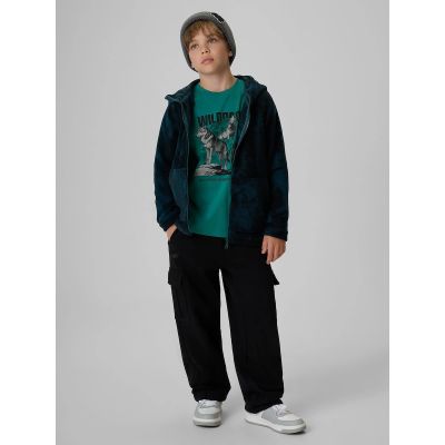 4. Normales bedrucktes Jungen-T-Shirt 4F 4FJKAW26TTSHM4455-46S