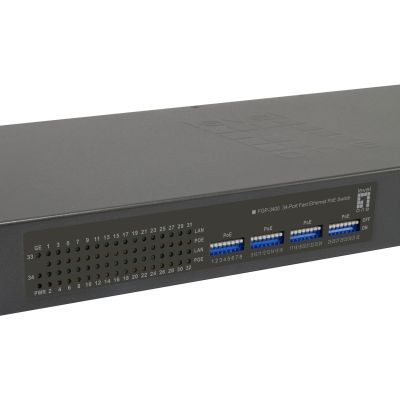 2. LevelOne FGP-3400W380 Netzwerk-Switch, unmanaged Fast Ethernet (10/100), PoE-Unterstützung, Schwarz