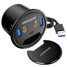 GRAUGEAR G-THUB-AU-60 USB 3.2 Gen 1 (3.1 Gen 1) Typ-A Hubs und USB-Sticks Schwarz