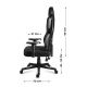 15. Huzaro Combat 6.2 Schwarzer RGB-Gaming-Stuhl