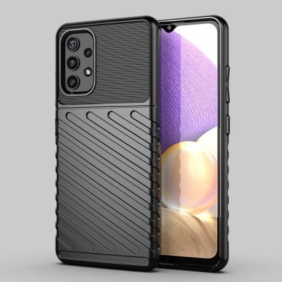 13. Thunder Case Flexibel Robuste Panzer Handyhülle TPU Schutzhülle für Samsung Galaxy A72 4G schwarz