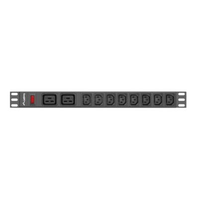LANBERG RACK-STECKDOSENLEISTE 19" PDU PDU-02I1908I-0200-C20-BK (1U, 16A, 2X C19, 8X IEC C13, 2M, C20-STECKER)