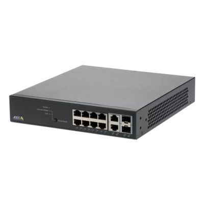 Axis 01191-002 Netzwerk-Switch, Managed Gigabit Ethernet (10/100/1000), PoE-Unterstützung, Schwarz