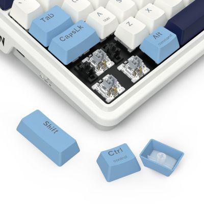7. REDRAGON K728WBB-RGB-PRO Antonium Pro Tastatur USB + RF Wireless + Bluetooth Weiß, Blau