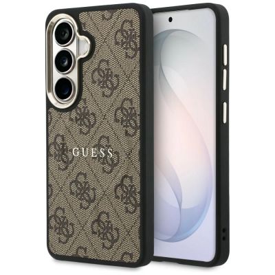 Guess 4G Embossed Ring MagSafe Hülle für Samsung Galaxy S26 - braun