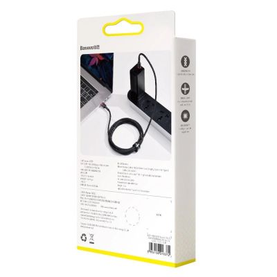 23. Baseus CATKLF-AL91 USB-C – USB-C PD QC-Kabel 100 W 5 A 480 Mbit/s 2 m – Schwarz und Rot