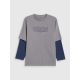 7. Langärmliges, locker geschnittenes Jungen-Shirt mit Aufdruck, Größe 4F 4FJRSS26TLONM631-24S
