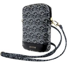Guess Zip GCube Bottom Stripe Handytasche – Schwarz