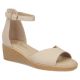 Damen-Keilsandalen aus Leder, beige, Filippo DS7635