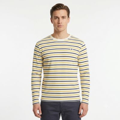 3. Herren Langarm-Sweatshirt mit Streifenmuster „Wood Wood Mel“ -10235404-2323