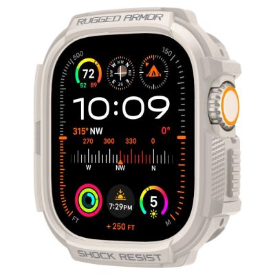 2. Spigen Rugged Armor Hülle für Apple Watch Ultra 1/2 (49 mm) – Beige
