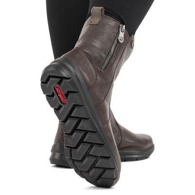 7. Rieker Z0074-25 bequeme braune wasserdichte Damen-Ankle-Boots