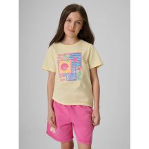 Mädchen-T-Shirt mit Aufdruck, regulär, Größe 4F 4FJRSS26TTSHF4418-73S