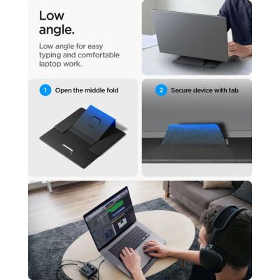 12. Spigen SlimFold LD201-S8 Laptopständer – Grau