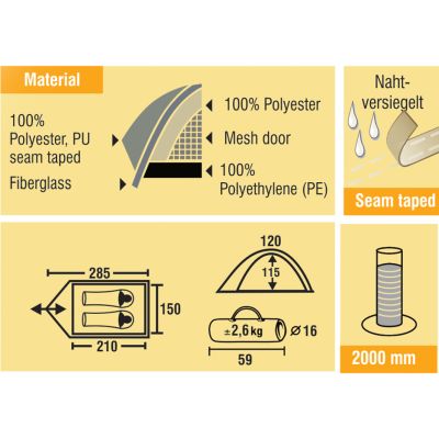 4. Best Camp Hobart 2 15160 Zelt