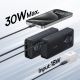 7. Baseus Free2Pull 10000 mAh 30 W Powerbank mit USB-C-Anschluss und einziehbarem USB-C-Kabel – Schwarz