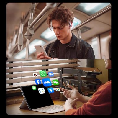 3. Dudao U17Z Bluetooth 5.3 OWS Kopfhörer mit Ohrbügeln – Weiß
