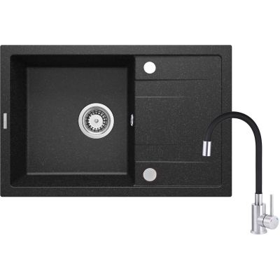 Granitspüle mit Armatur mit flexiblem Auslauf ZRCP2113 5907650811824
