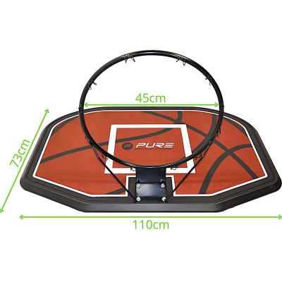 13. Basketball-Rückwand 110x73x3cm Korb 45cm Pure 2 Improve