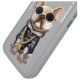 7. Nimmy Glasses Cool Dog iPhone 16 Hülle - Grau