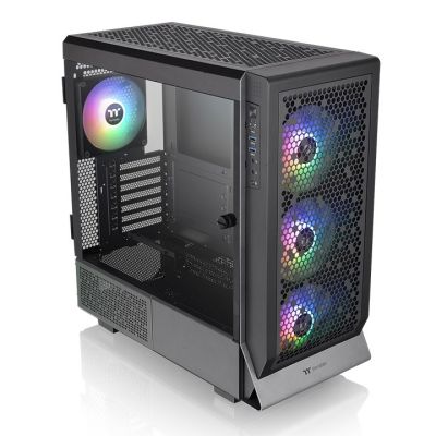THERMALTAKE CERES 500 ARGB*4 TEMPERED GLASS - SCHWARZ CA-1X5-00M1WN-00