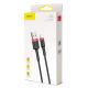 9. Baseus Cafule USB-A / Lightning 2A QC 3.0 Kabel 3 m - Schwarz und Rot
