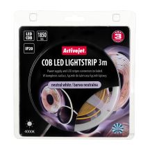 3 m COB-LED-Streifen mit Netzteil, neutrale Farbe, IP20