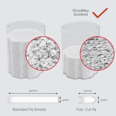 6. Rexel ShredMax AutoFeed+ 300X Aktenvernichter, P4, 300 Blatt, 25-Liter-Auffangbehälter