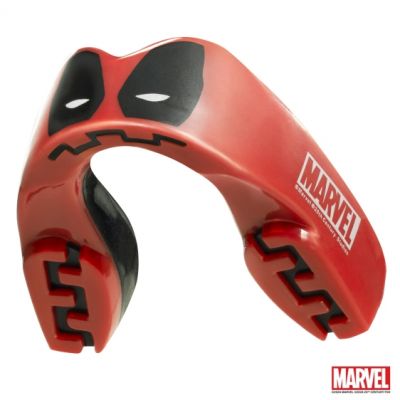 2. OZ-TT "Extro Marvel Deadpool" Mundschutz Rot und Schwarz SENIOR