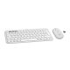 17. Logitech 920-012204 Tastatur und Maus (universell, kabellos, RF + Bluetooth, QWERTZ-Tastatur, Deutsch, Weiß)