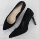 6. Schwarze Wildleder-Stiletto-Pumps von Sergio Leone 1339