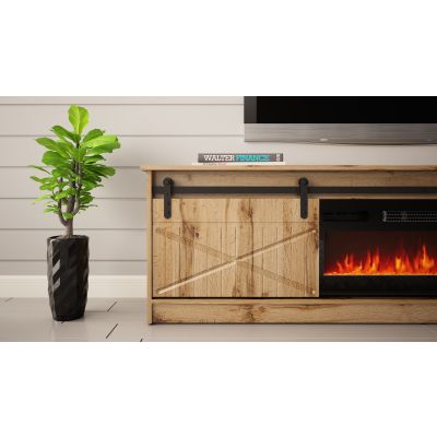 5. GRANERO TV-Schrank + Kamin 200x56,7x35 Wotan Eiche