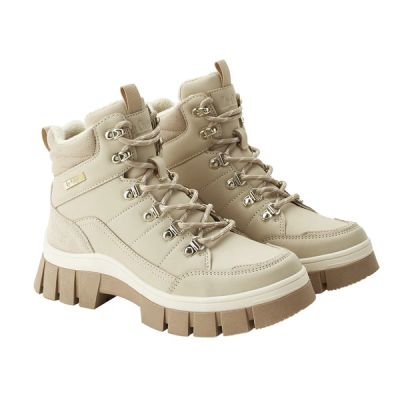 4. Lee Cooper Damen-Winterstiefel, beige, gefütterte Stiefeletten