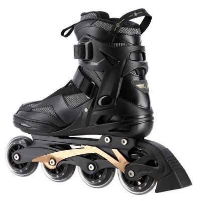 3. NILS EXTREME NA2150 ROLLSCHUHE SCHWARZ UND GOLD GRÖSSE 44