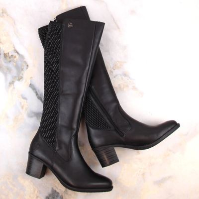 12. Rieker Isolierstiefel mit Gummizug, Leder W Y2050-00 RKR638