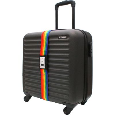 22. Universeller Sicherheitsgurt für Koffer 180x5cm mit Proworld-Code, mehrfarbig