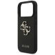 6. Guess Grained Big 4G & Classic Logo Hülle für iPhone 17 Pro - Schwarz