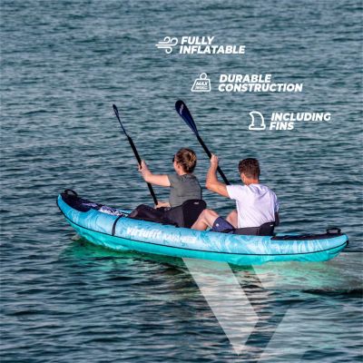 40. VIRTUFIT KAJAK 335 – TÜRKIS – MIT KAJAKSITZEN UND TRAGETASCHE