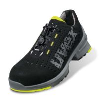 Uvex 85438 Sicherheitsschuhe, Größe 43, PUR-Sohle W11, Schwarz, Limette